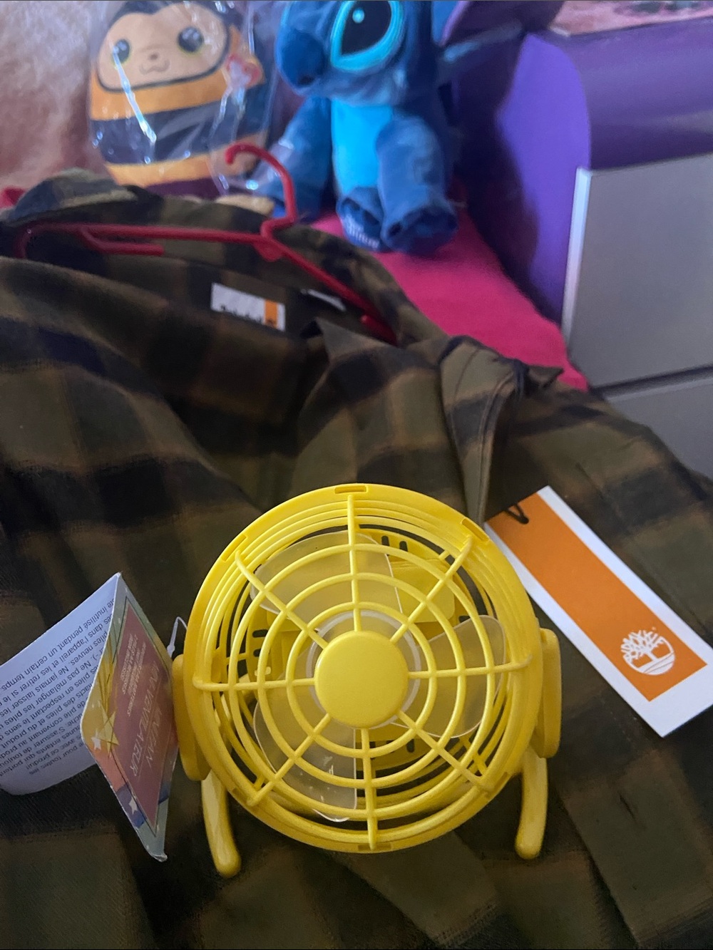 Yellow USB Rechargeable Mini Desk Fan